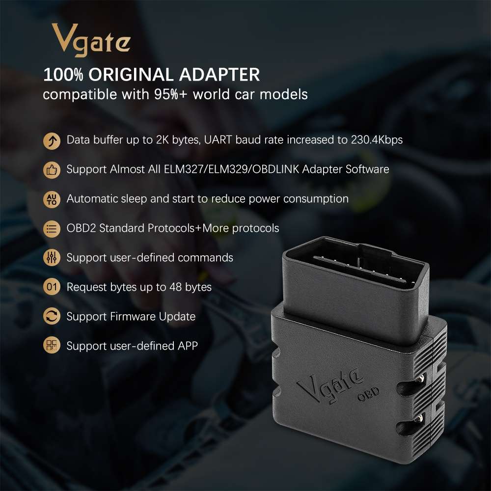 Vgate VLINKER MC+ V2.2 Bluetooth 4.0 Car OBD Fault Diagnosis Detector