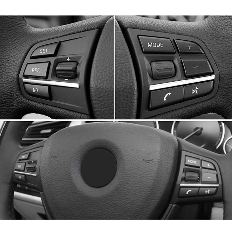2 PCS Car Multi-functional Steering Wheel Rubber Button for BMW F10 / F07 / F02, Left an ... (Red)