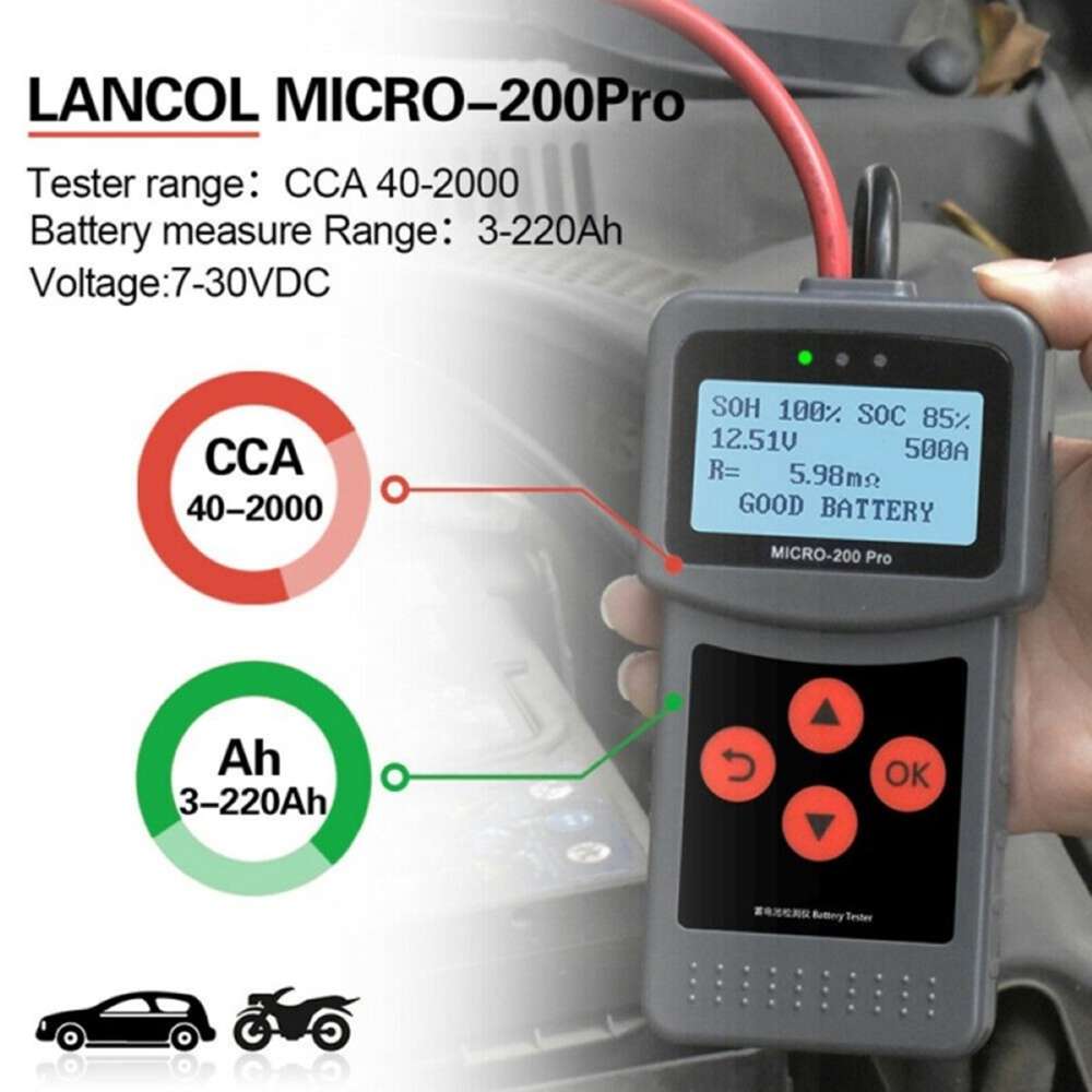 MICRO-200 PRO Car Battery Tester Battery Internal Resistance Life Analyzer, Asia Pacific Version
