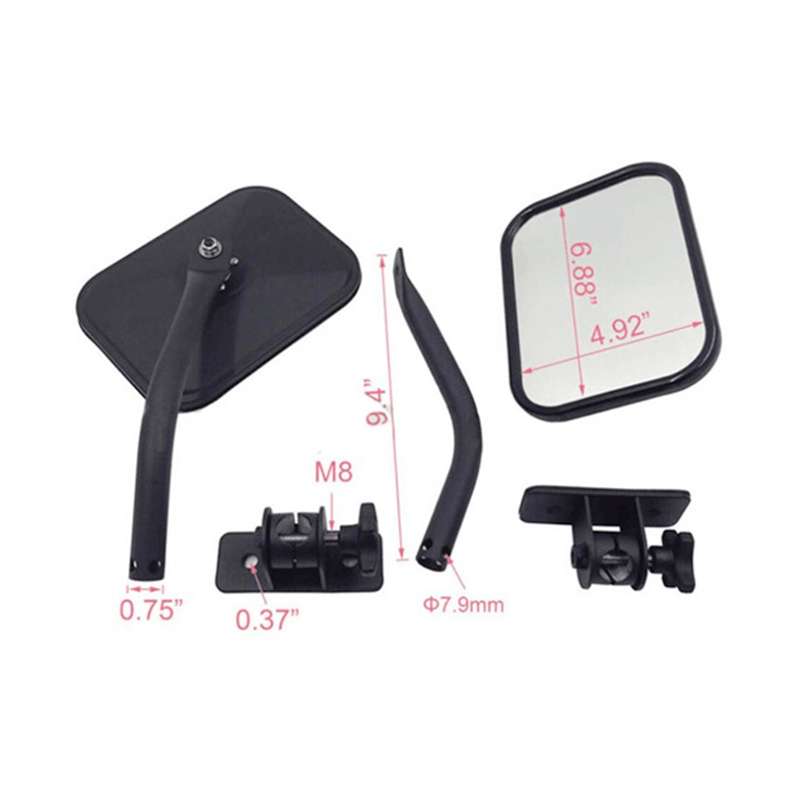 SF-JP-003 Pair Car Side Door Rearview Mirror Adjustable Shape Angle Lens Blind Spot Exterior Mirror