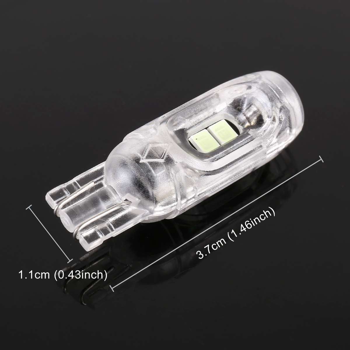 10 PCS T10 DC12V / 1W Car Clearance Light 5LEDs SMD-3030 Lamp Beads (Ice Blue Light)