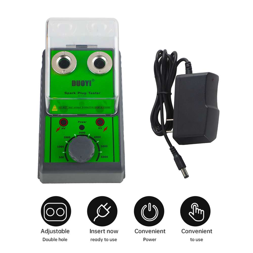 DUOYI DY28 Car Double Hole Spark Plug Tester, US Plug