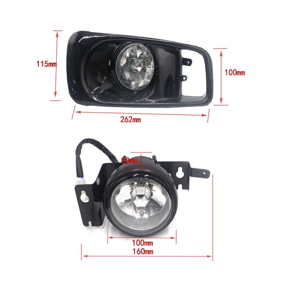 1 Pair Car Modified Front Fog Light for Honda Civic 1999-2000 (White Light)