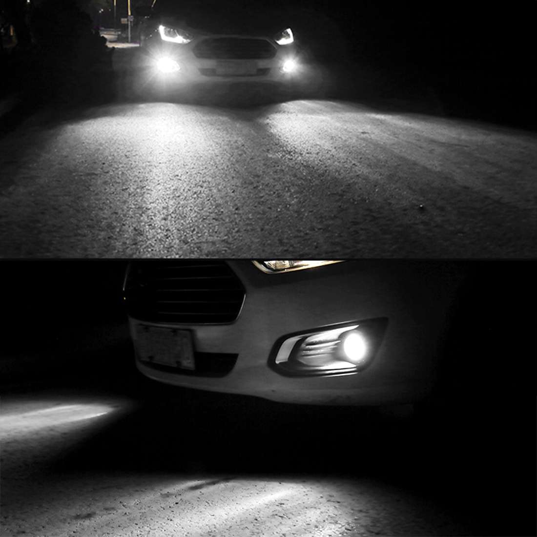1 Pair Car Modified Front Fog Light for Honda Civic 1999-2000 (White Light)