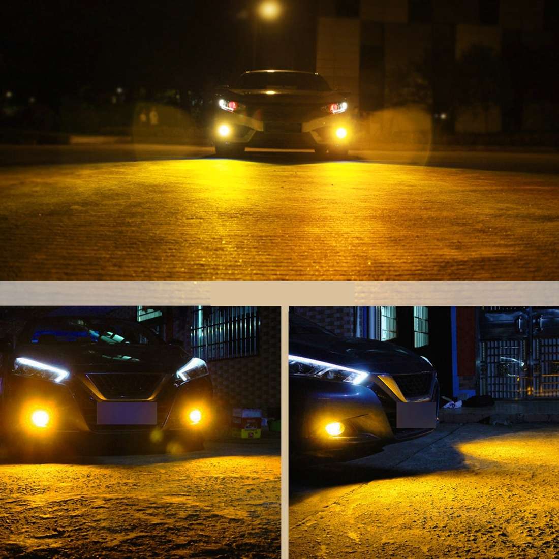 1 Pair Car Modified Front Fog Light for Honda Civic 1996-1998 (White Light)