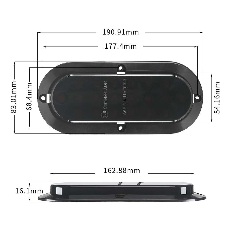 MK-012 20LEDs Dynamic Car Tail Light Signal Lamp Indicator Strobe Flashing Warning Light 12-24V