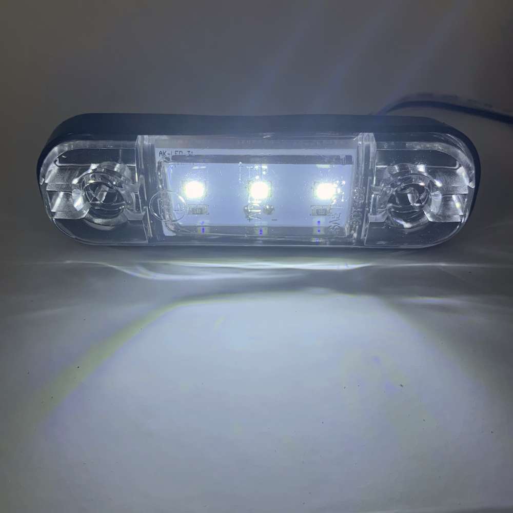 5 PCS MK-327 Car / Truck 3LEDs Side Marker Indicator Light Tail Light (White Light)
