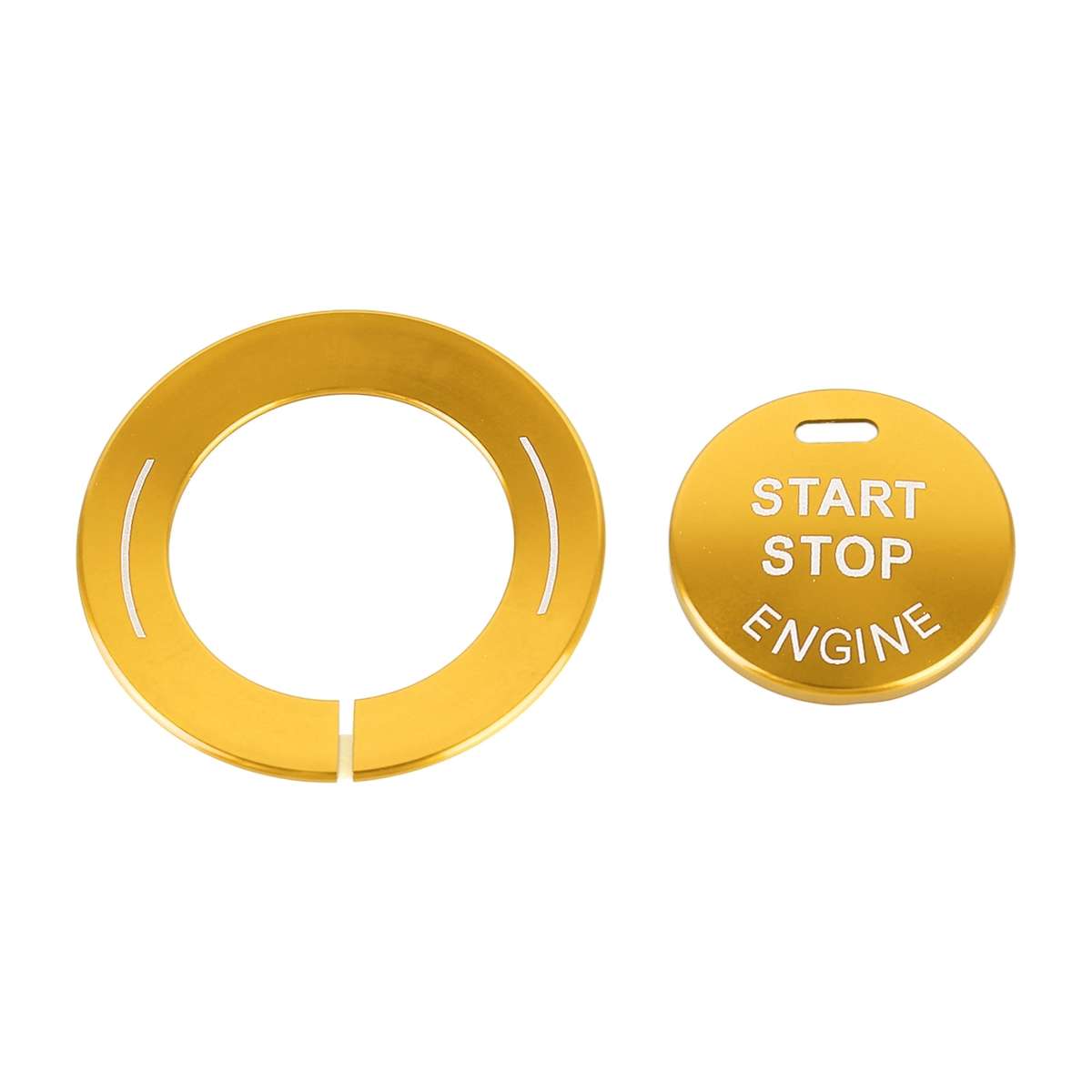 Car Engine Start Key Push Button Ring Trim Sticker for Infiniti (Black)