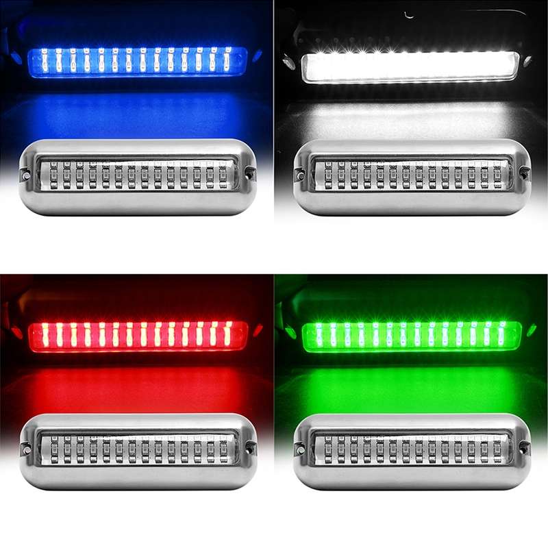 MK-042 Ship / Yacht 10-30V 42LEDs Waterproof Stainless Steel Underwater Light (Red Light)