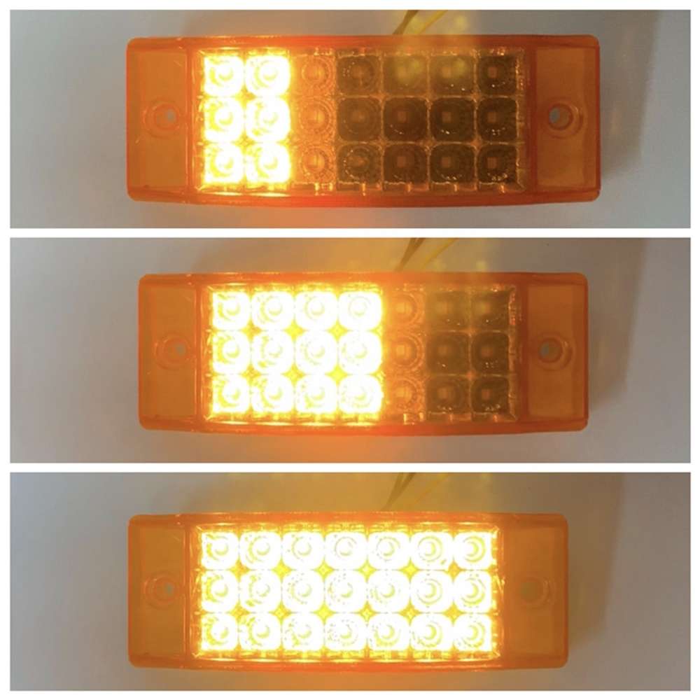 MK-142 DC12V-24V 21LEDs Car Tail Light Running Water Flashing Edge Light (Red Light)