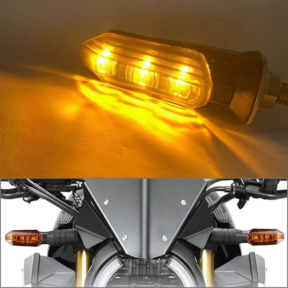 4 PCS MK-200 3LED Highlight Motorcycle Turn Signal Light (Black)