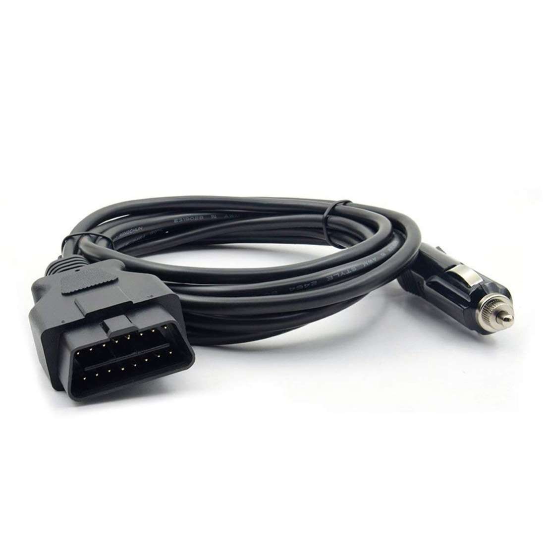OBD II Car ECU Emergency Power Supply Cable Memory Saver with Alligator Clip-On Cigarette Lighter...