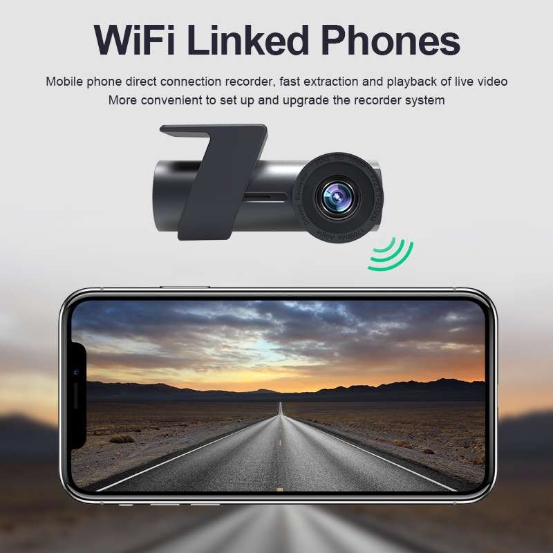 Car WiFi Dual Camera Hidden 360 Degree Rotation Car Driving Recorder