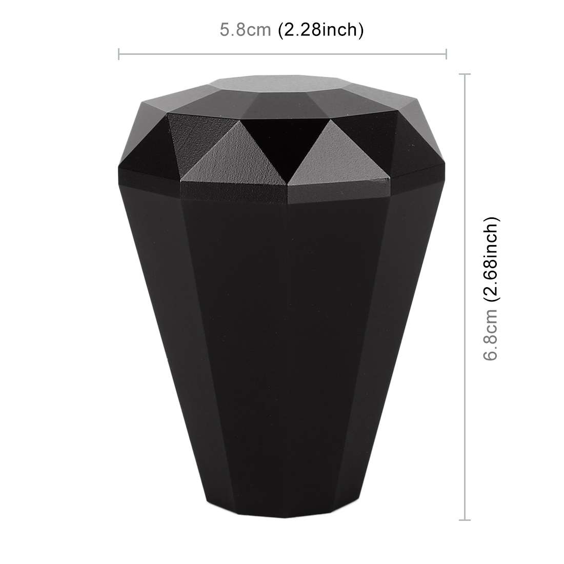 Universal Car Diamond Shape Metal Gear Shift Knob (Black)