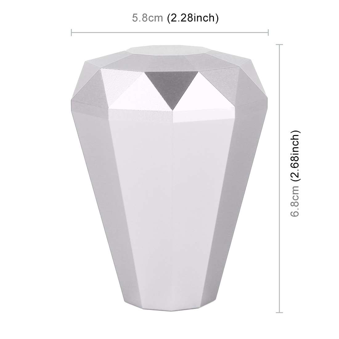 Universal Car Diamond Shape Metal Gear Shift Knob (Black)