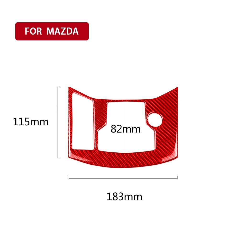 Car Carbon Fiber Handbrake Panel Decorative Sticker for Mazda CX-5 2017-2018, Left Drive (Red)