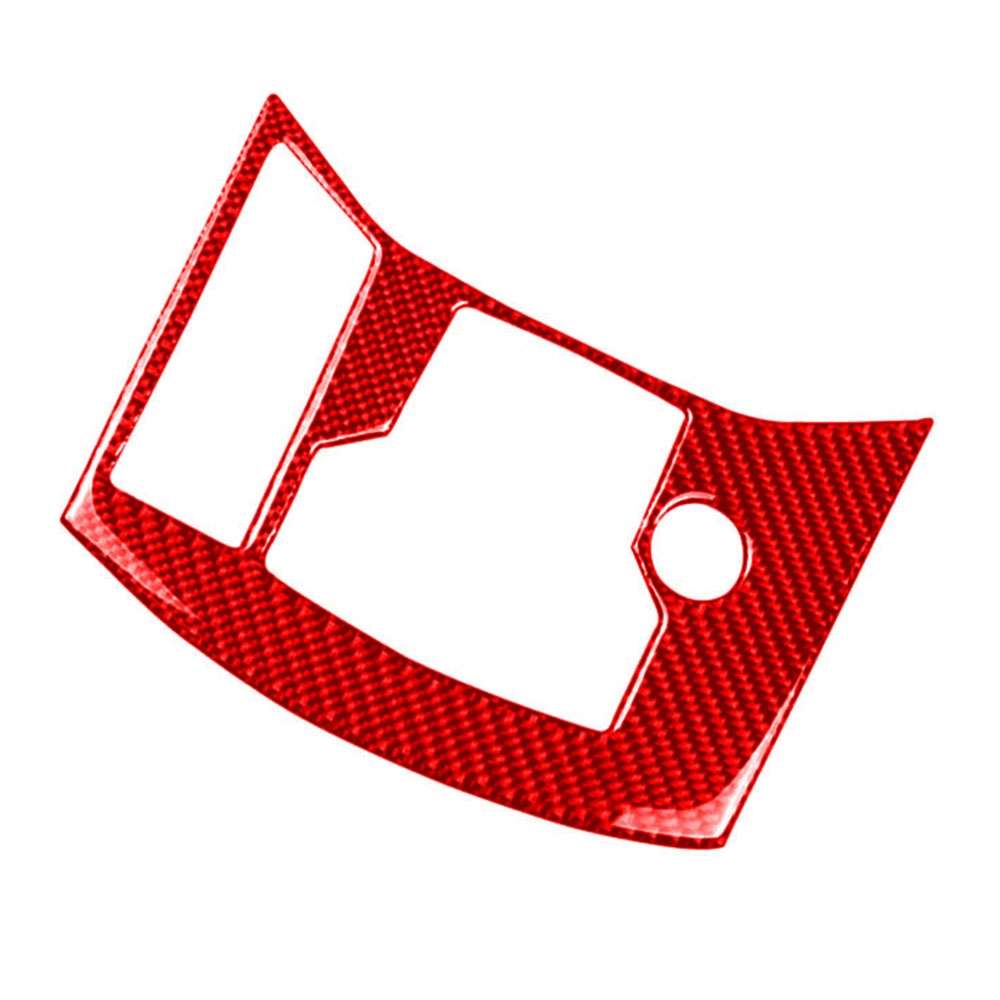 Car Carbon Fiber Handbrake Panel Decorative Sticker for Mazda CX-5 2017-2018, Left Drive (Red)