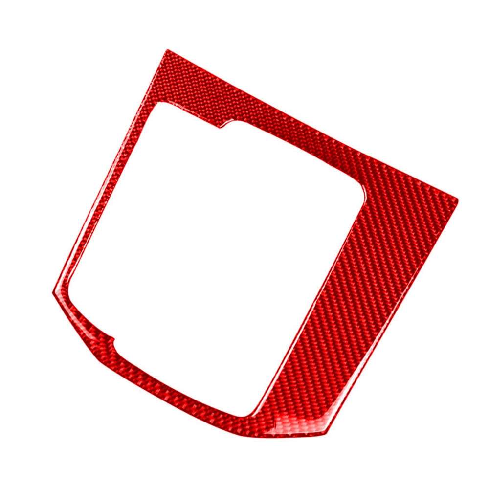 Car Carbon Fiber Gear Panel Decorative Sticker for Mazda CX-5 2017-2018, Left Drive (Red)