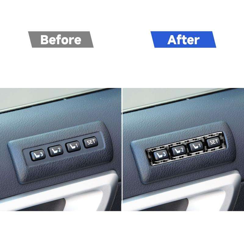 Car Seat Adjustment Panel Decorative Sticker for Lexus CT 2011-2017, Left and Right Drive