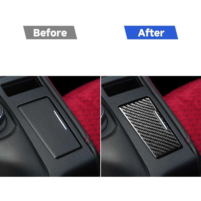 Car Carbon Fiber Ashtray Panel Decorative Sticker for Lexus CT 2011-2017, Left Drive