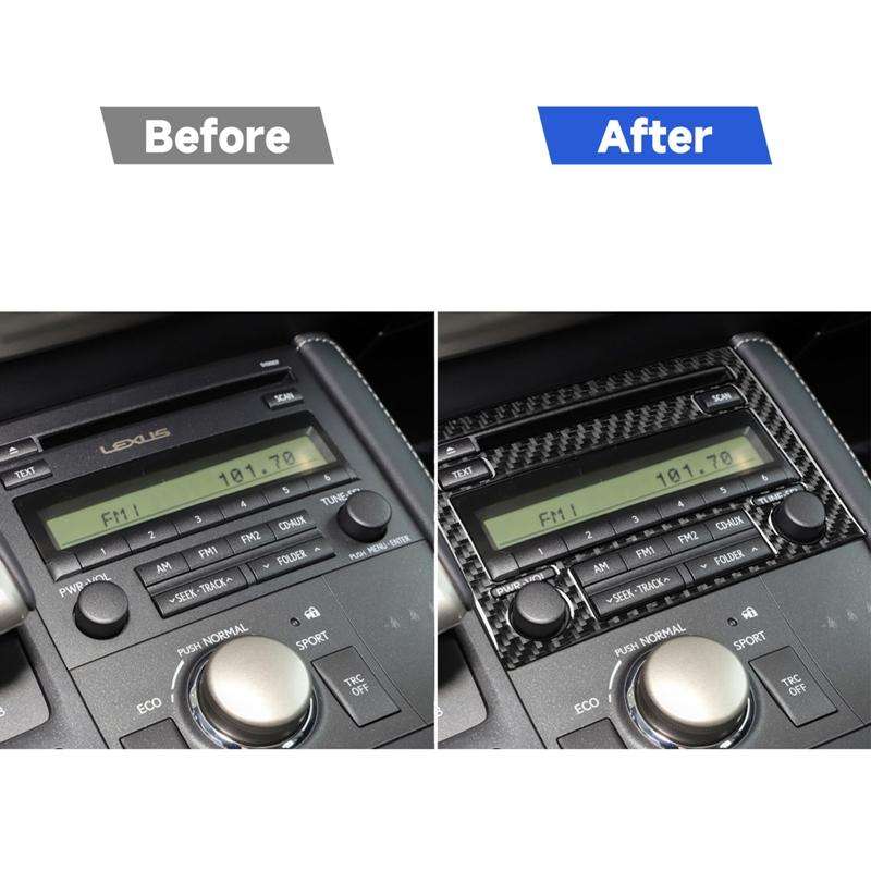 Car Carbon Fiber CD Panel A Decorative Sticker for Lexus CT 2011-2017, Left and Right Drive