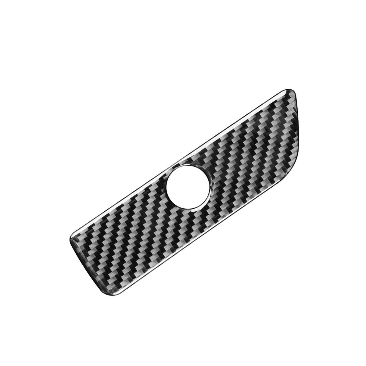 Car Carbon Fiber Storage Box Handle Decorative Sticker for Ford Explorer 2013-2019, Left Drive