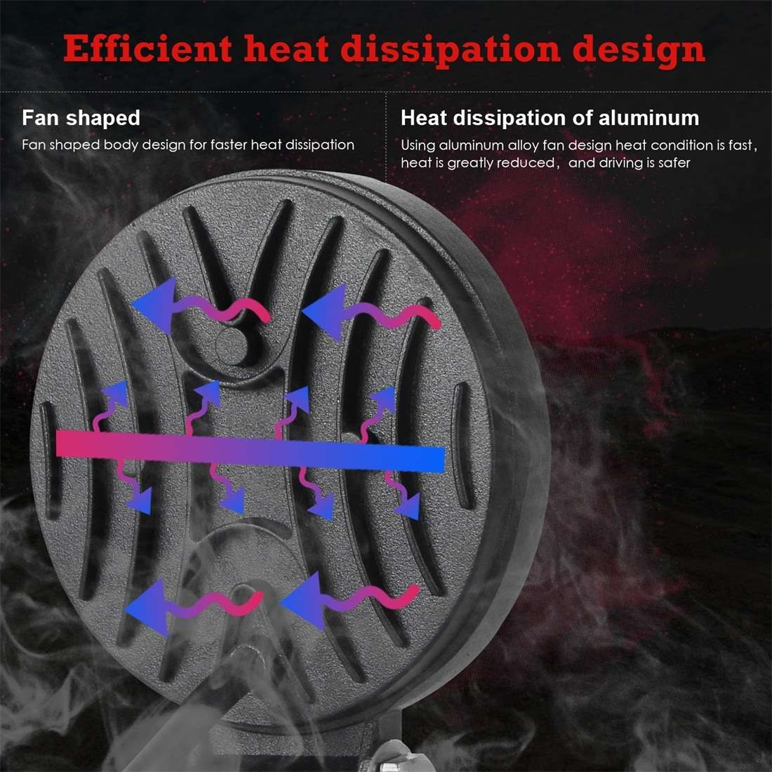 D0035 6.3W 10-30V DC 6000K 3 inch 9 LEDs Circle Offroad Truck Car Driving Light Spotlight Work Light