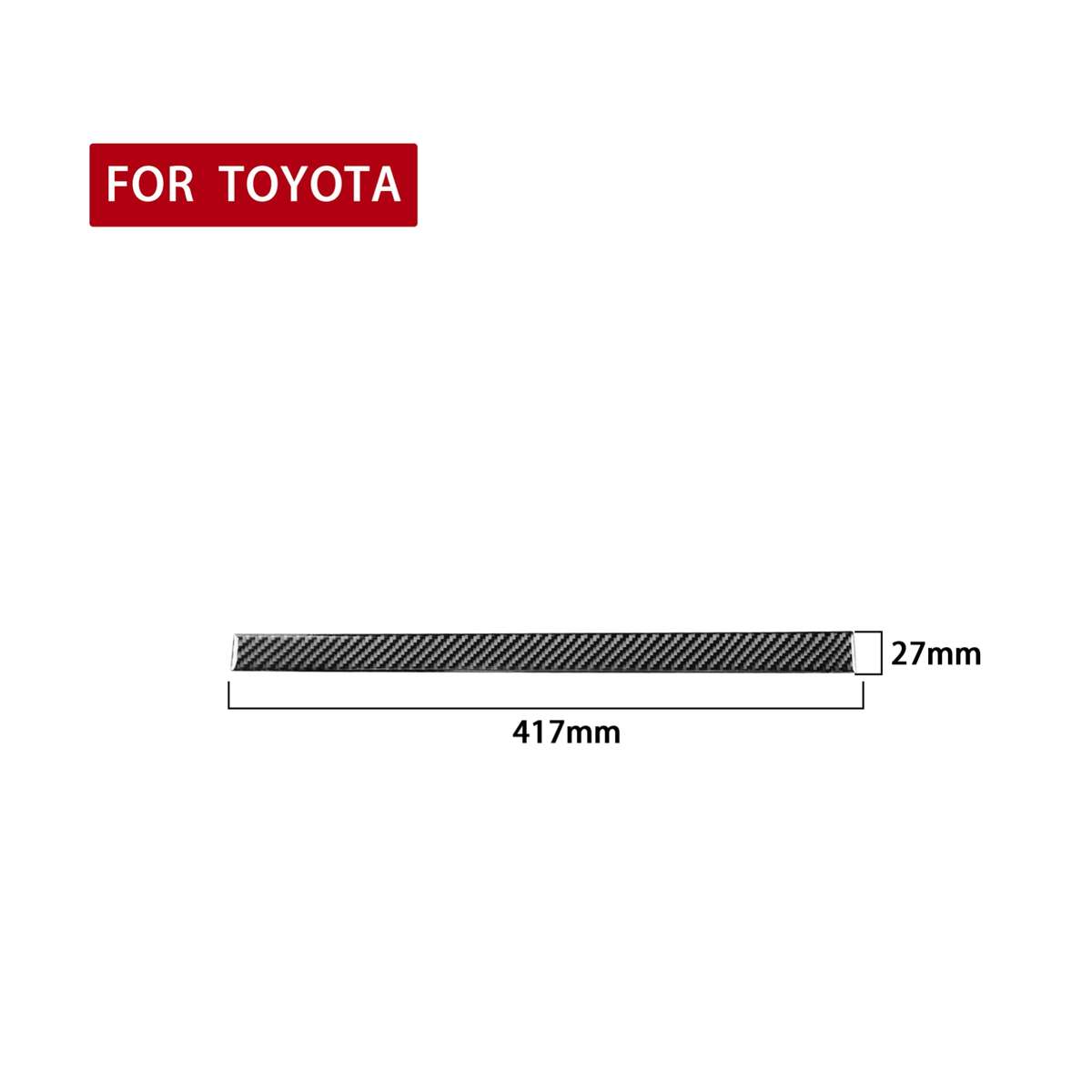 Carbon Fiber Car Central Control Cup Holder Slot Mat Decorative Sticker for Toyota Tundra 2014-20...