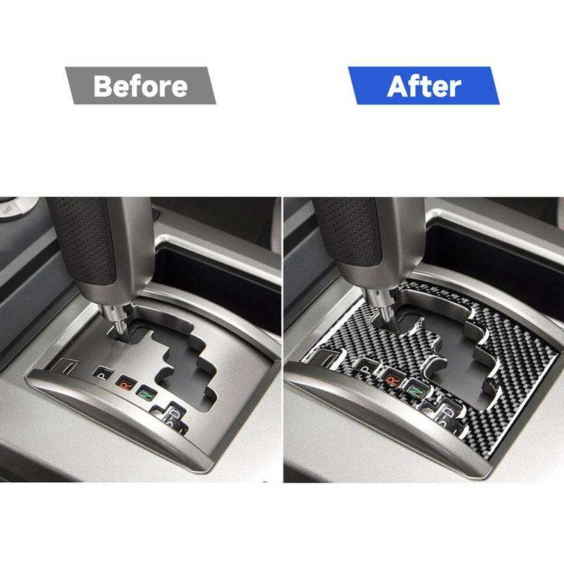 Carbon Fiber Car Gear Panel Decorative Sticker for Toyota 4Runner 2010-2020, Suitable for Left Drivi