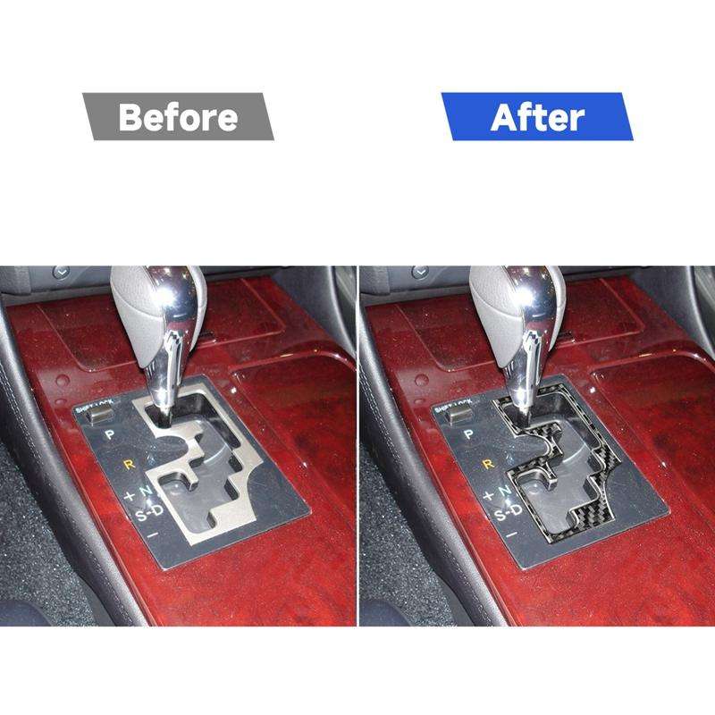 Carbon Fiber Car Gear Panel Inner Frame A Version Decorative Sticker for Lexus GS 2006-2011,Left ...