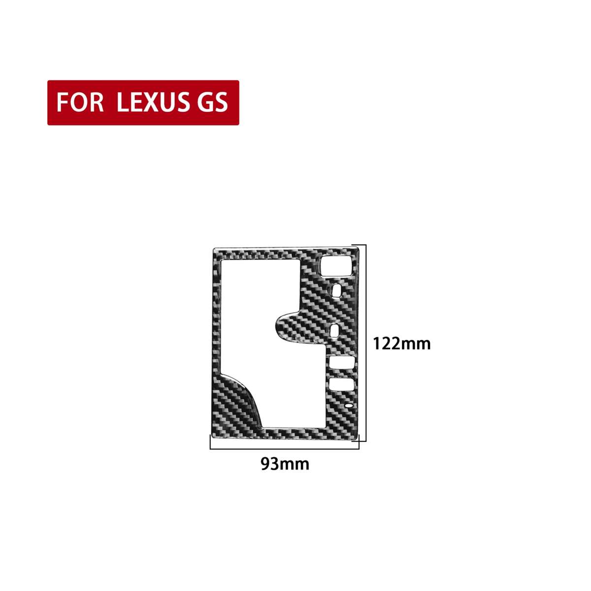 Carbon Fiber Car Gear Panel Outside Frame A Version Decorative Sticker for Lexus GS 2006-2011,Rig...