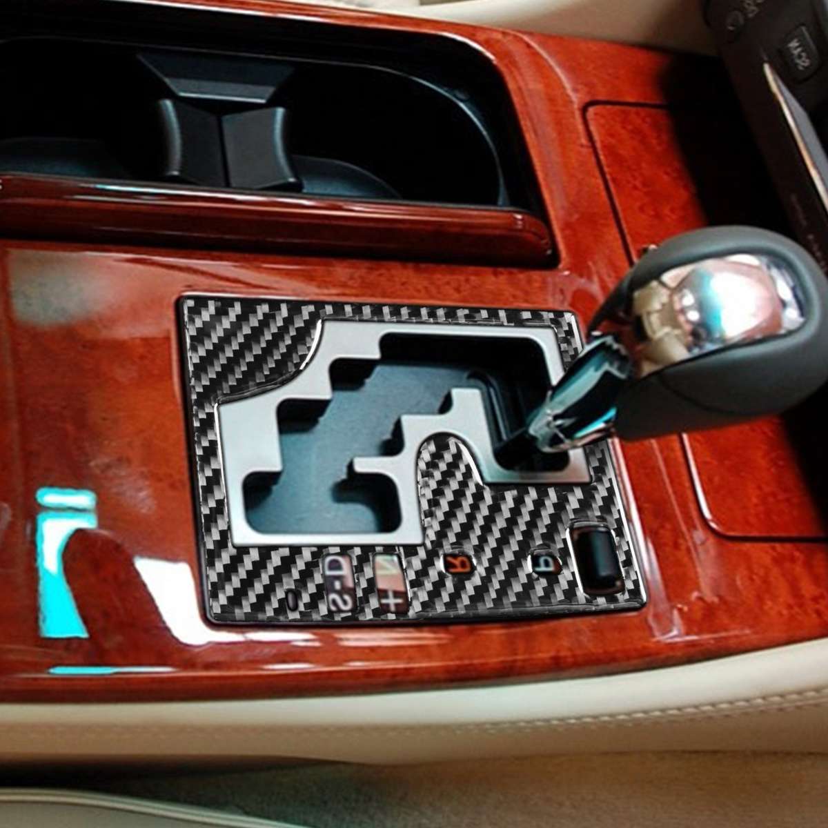 Carbon Fiber Car Gear Panel Outside Frame A Version Decorative Sticker for Lexus GS 2006-2011,Rig...