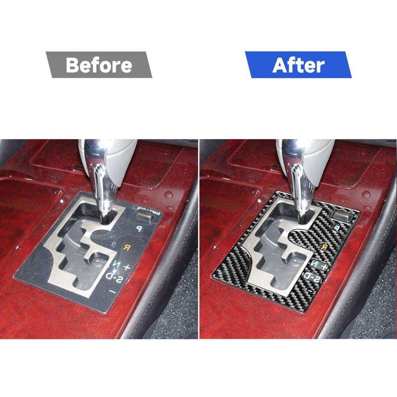 Carbon Fiber Car Gear Panel Outside Frame A Version Decorative Sticker for Lexus GS 2006-2011,Rig...
