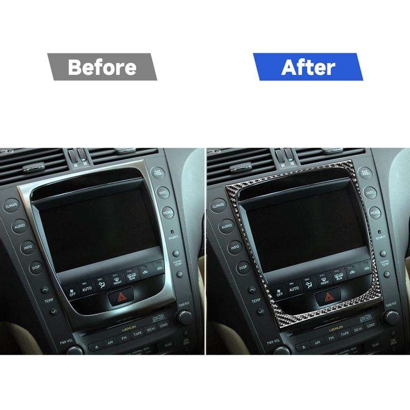 Carbon Fiber Car Air Conditioning Panel Decorative Sticker for Lexus GS 2006-2011,Left and Right Dri
