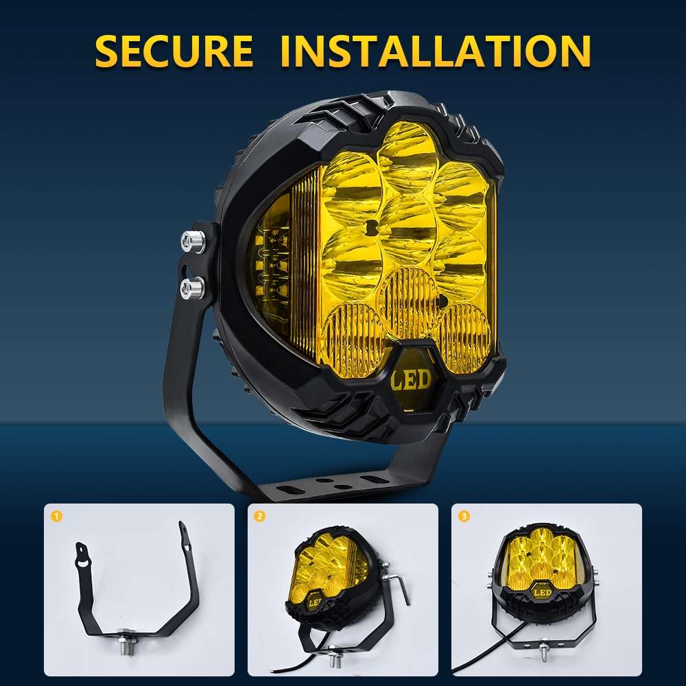 5 inch 29W Three-sided Flashing LED Work Light(Yellow Light)