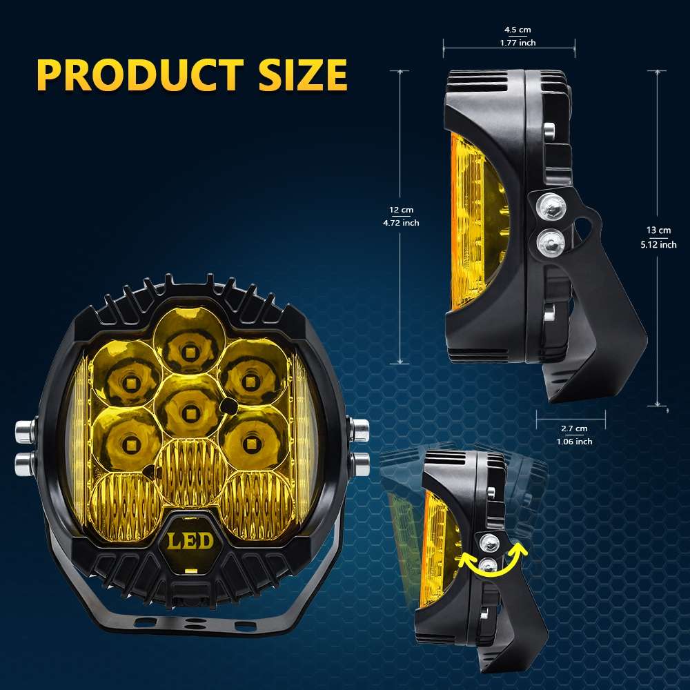 5 inch 29W Three-sided Flashing LED Work Light(Yellow Light)