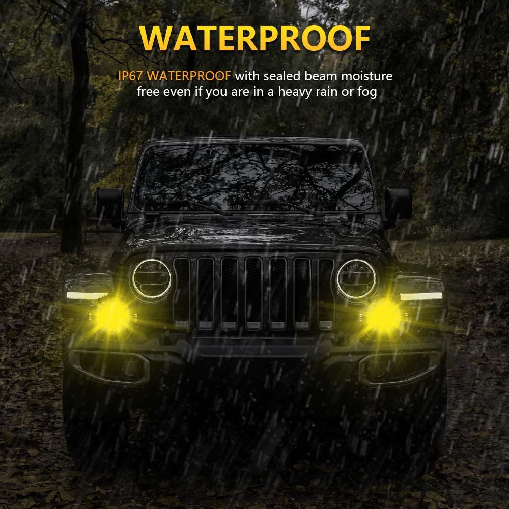 5 inch 29W Three-sided Flashing LED Work Light(Yellow Light)