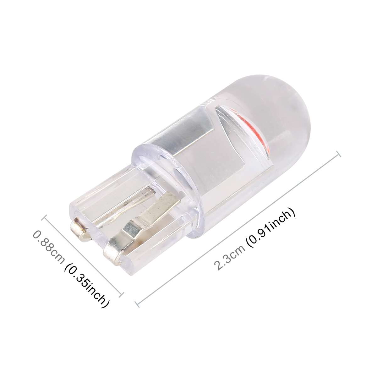 50pcs T10 DC24V / 0.36W / 0.03A Car Clearance Light COB Lamp Beads (Ice Blue Light)