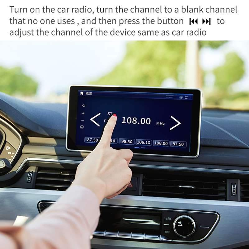 Car Bluetooth MP3 Player Audio FM Transmitter with Ambient Light