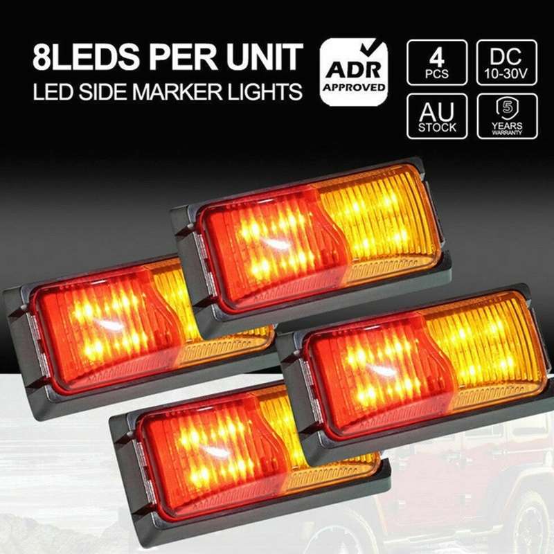 4pcs MK-049 Truck 8LEDs Double Color Side Marker Light