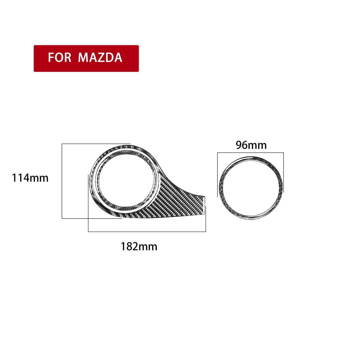 Car Carbon Fiber Dashboard Air Outlet Decorative Sticker for Mazda RX8 2004-2008, Left Drive