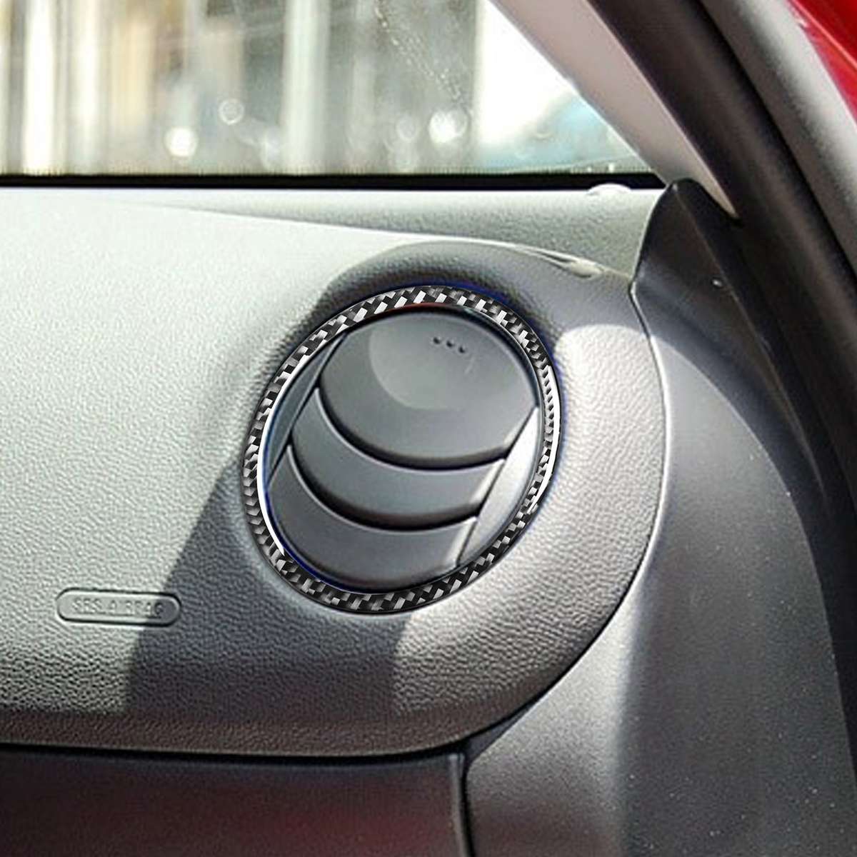 Car Carbon Fiber Dashboard Air Outlet Decorative Sticker for Mazda RX8 2004-2008, Left Drive