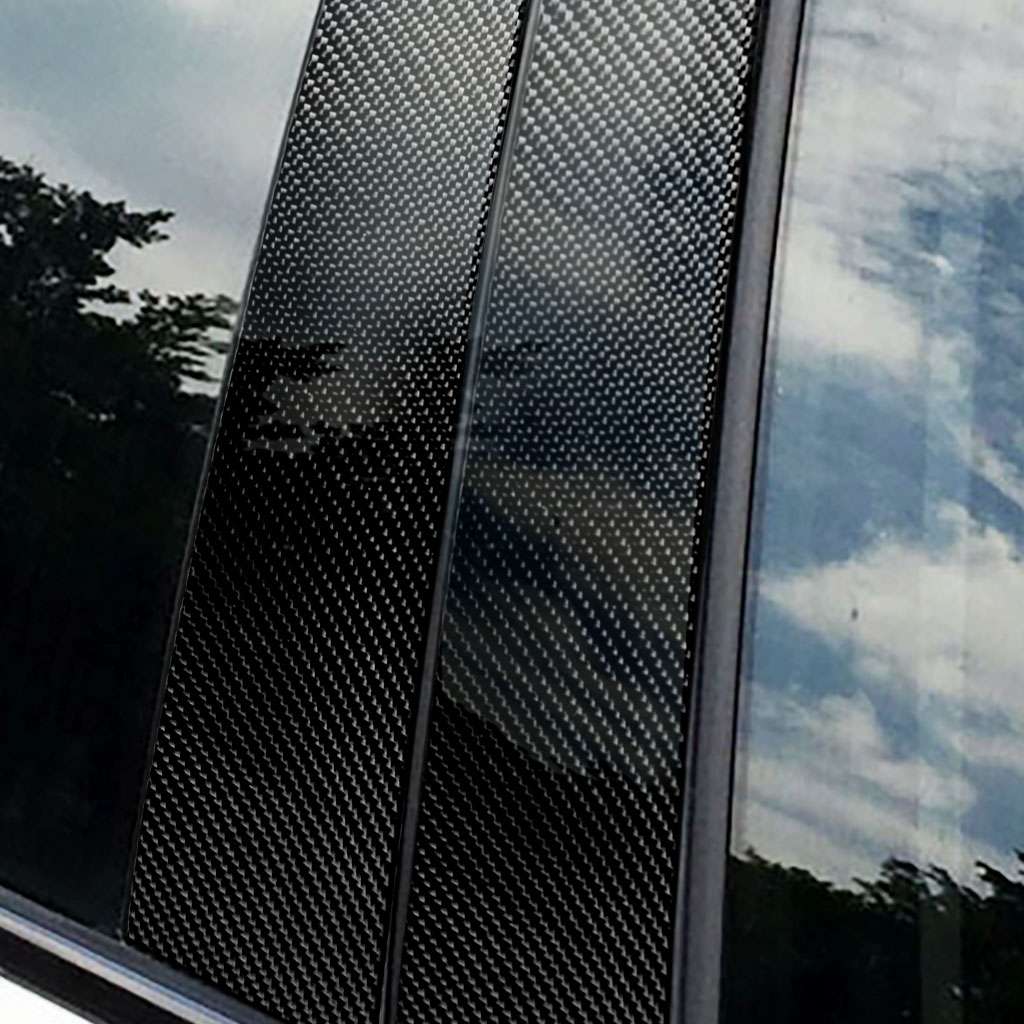 Car Carbon Fiber B Pillar Decorative Sticker for BMW E60 2004-2010, Left and Right Drive Universal
