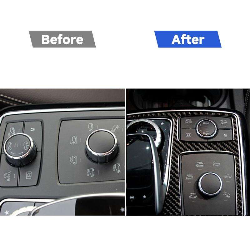 Car Carbon Fiber Solid Color Central Control Armrest Box Multimedia Panel B Decorative Sticker for M