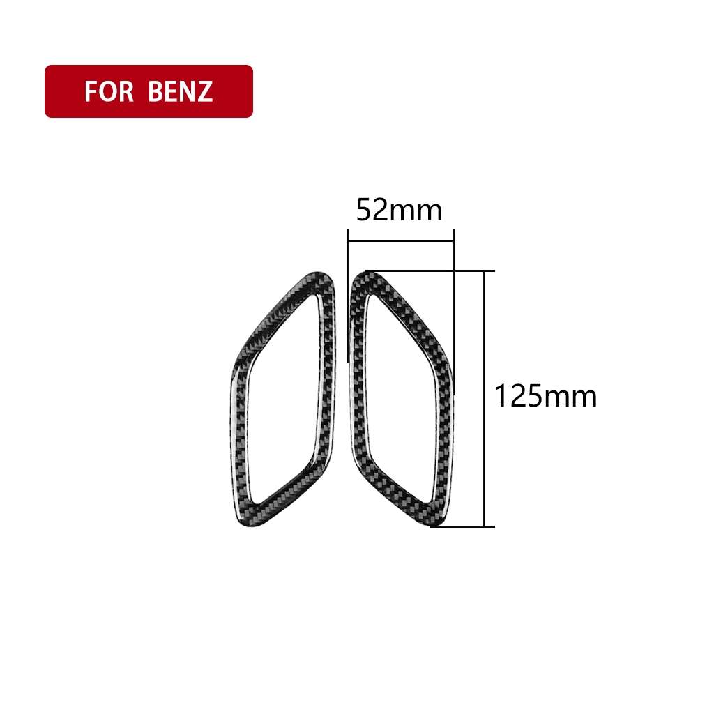 Car Carbon Fiber Solid Color Dashboard Air Outlet Decorative Sticker for Mercedes-Benz A Class 2013-