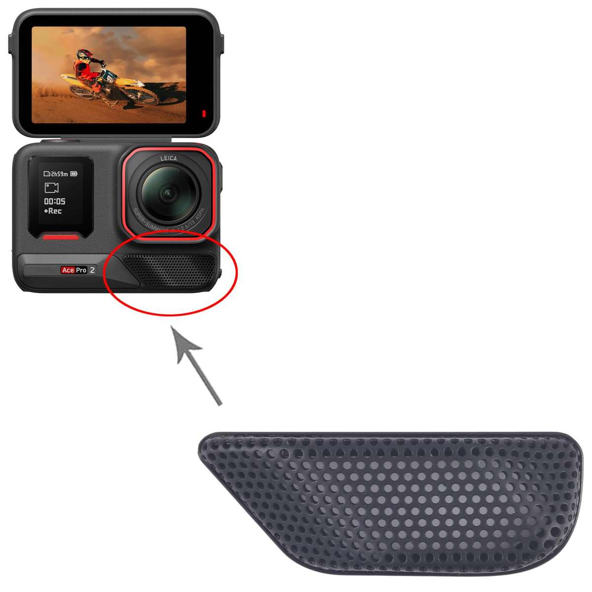 For Insta360 Ace Pro 2 Original Microphone Cover