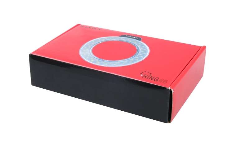 Circular LED Flash Light with 48 LED Lights & 6 Adapter Rings(49mm/52mm/55mm/58mm/62m ... (Orange)