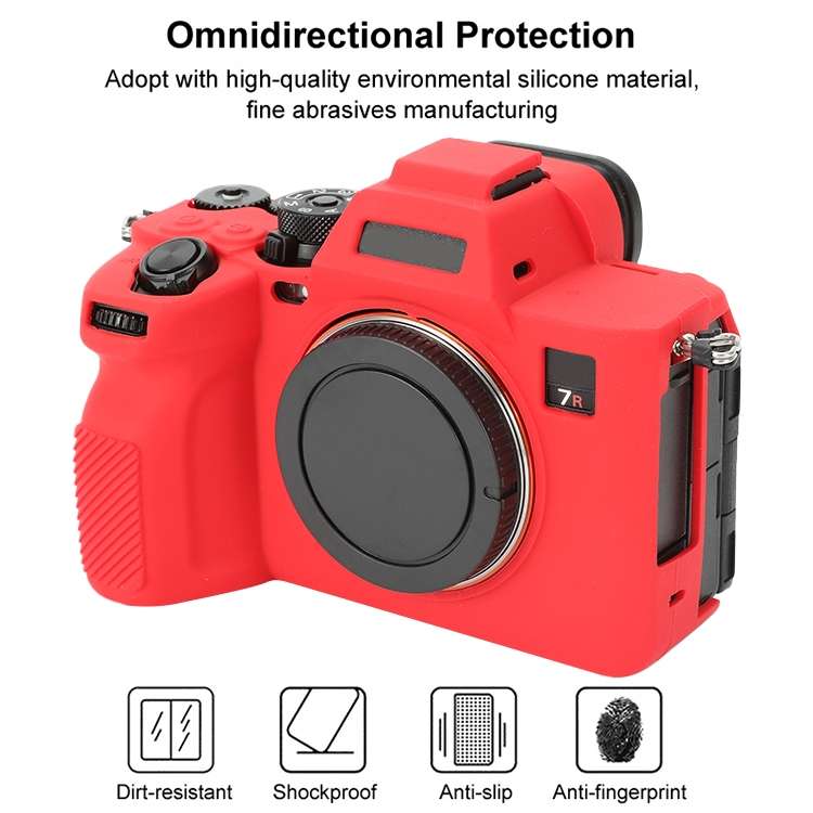 For Sony ILCE-7RM5 / Alpha 7R V Soft Silicone Protective Case (Red)