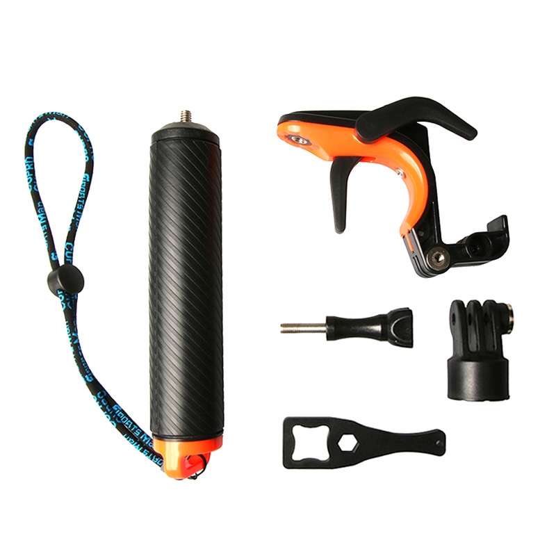Shutter Trigger + Floating Hand Grip Diving Buoyancy Stick with Adjustable Anti-lost Strap & Screw