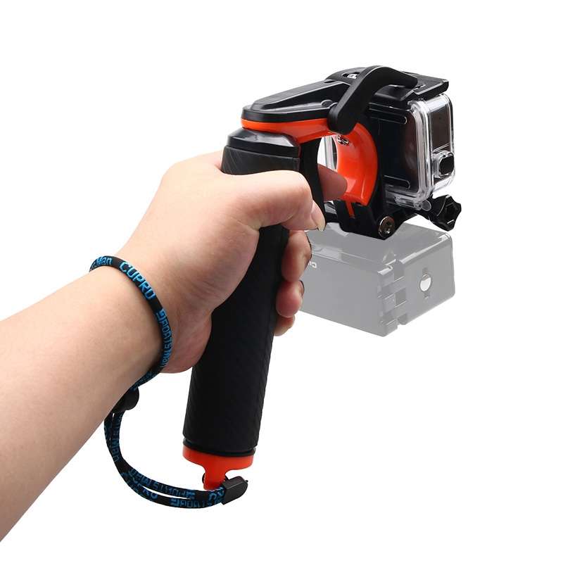 Shutter Trigger + Floating Hand Grip Diving Buoyancy Stick with Adjustable Anti-lost Strap & Screw